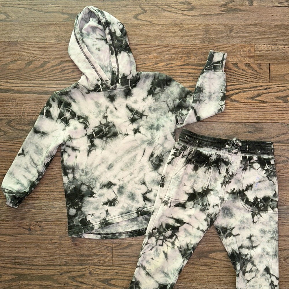Cotton On Kids Boys Like New Tie Dye Hoodie Matching Sweat Set Outfit 4